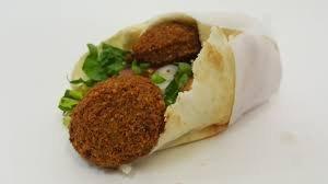 Falafel Sandwich · Sandwich de falafel. Wrapped in Arabic bread with chickpea croquette fried, lettuce, tomato,...