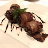 Blue Cheese Stuffed Bacon Wrapped Dates · 