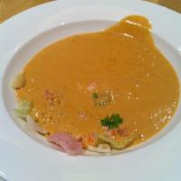 Lobster Bisque · Chef's Peabody style bisque.