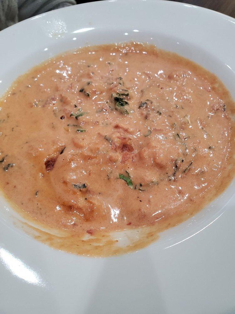 Tomato Basil Soup · Roasted Roma tomatoes and the freshest basil, simmered in a creamy tomato bisque.