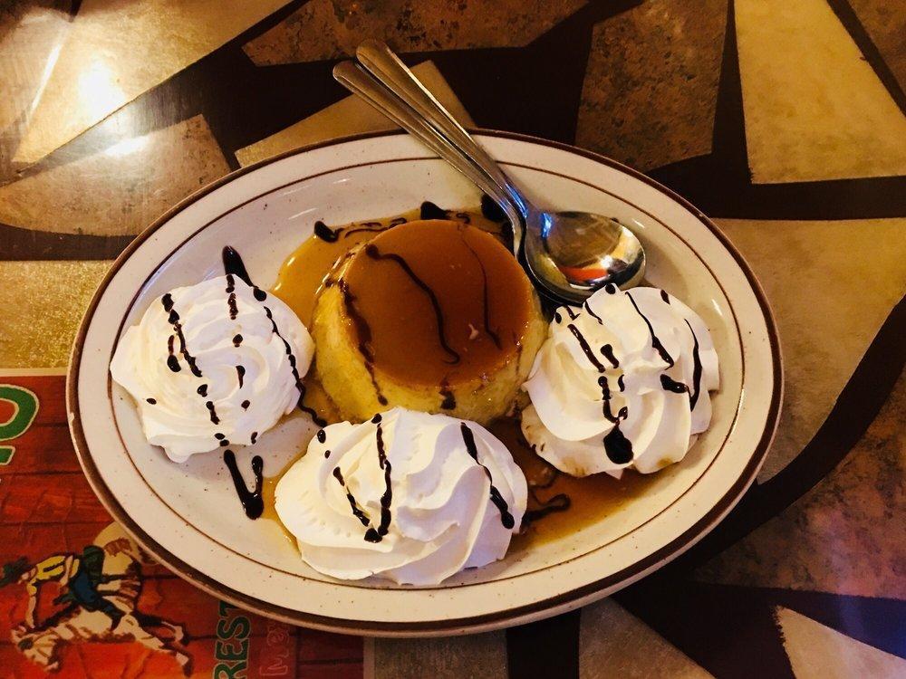 Flan · Creamy caramel sauce over the silky custard. Served with a taste of Mexican tradition.