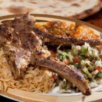 T-bone Steak Kabob · Seasoned lightly with herbs and spices then grilled to perfection. Served with afghan rice, ...