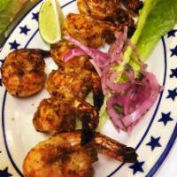 Jumbo Grilled Shrimp Kabab · 