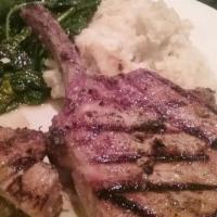 Grilled Pork Chops · With green beans and your choice of pasta or garlic mashed potatoes.