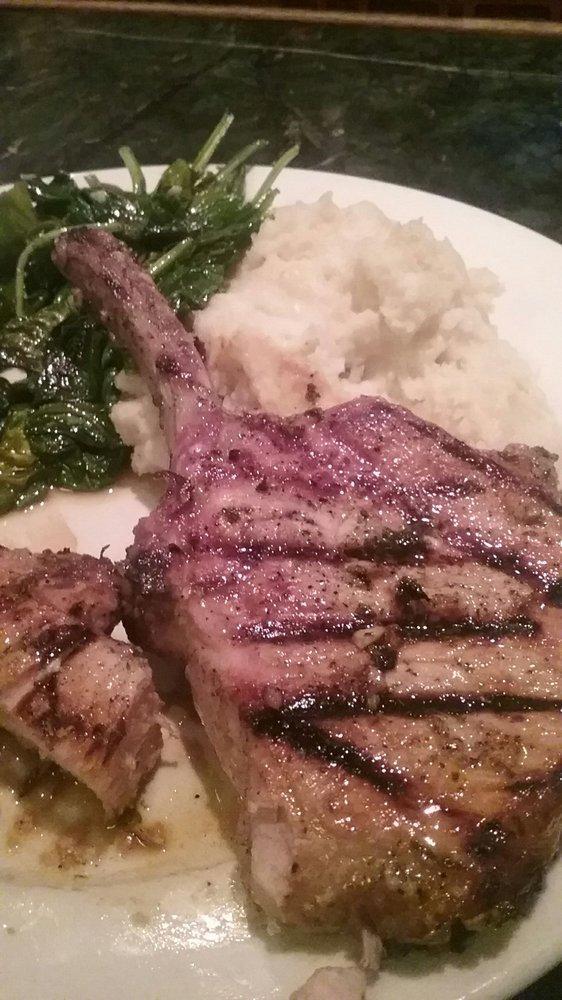 Grilled Pork Chops · With green beans and your choice of pasta or garlic mashed potatoes.