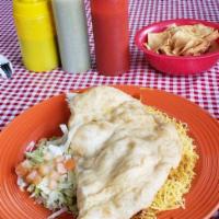 Open Face Green Chili Frybread · 