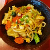 Stir Fried Udon Noodles · 