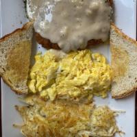 Chicken Fried Steak and Eggs · A Texas favorite! Vertified black Angus cutlet seasoned and hand-breaded covered in gravy.