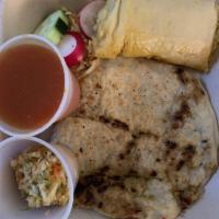 1 Pupusa with 1 Pork Tamale and 1 Pastelito Meal · 