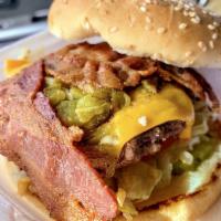 Green Chile Cheeseburger · Cheeseburgers are fully Cooked - We do not special order under cooked meat.  They are Stacke...
