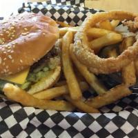 Cheeseburger Platter · Cheeseburgers are fully Cooked - We do not special order under cooked meat.  They are Stacke...