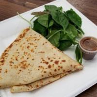 Classique · Savory Crepe filled with ham and cheese (Swiss or Cheddar). Served with a side of salade (Ra...