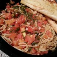 Bruschetta Pasta · Multi-grain pasta with chopped tomatoes, basil, garlic, and olive oil tossed altogether. Add...
