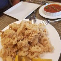 Fried Calamari · Served with marinara sauce.
