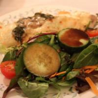 Spinach and Mushroom Crepe · 