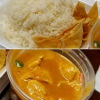 Panang Curry · Our most popular curry. Your choice of meat, stewed in our delicious coconut milk and peanut...