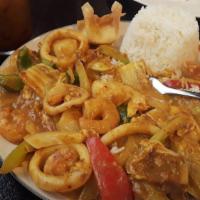Yellow Curry · Your choice of meat with coconut milk and yellow curry paste, potatoes, yellow onion. Served...