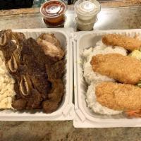 Hawaiian BBQ Mix · BBQ Chicken, BBQ Beef & Kalbi Short Ribs. A meat lover’s favorite!