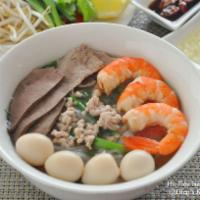 Seafood Clear Noodle Soup · 