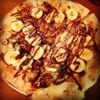 Banana Nutella · Freshly baked pizza dough with fresh sliced bananas, brown sugar, cinnamon, and warm Nutella...