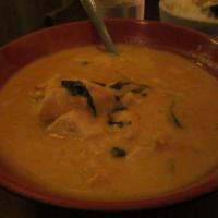 Panang Curry · Choice of protein, fresh basil, carrots, baby corn and broccoli simmered with red curry past...