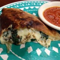 Spinach and Cheese Calzone · 