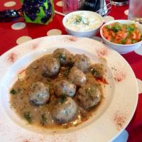 Meatballs · Great meatballs, Polish style, served with tomato or mushroom sauce, pasta and free side of ...