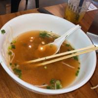 Pho with Beef · Our Authentic Pho noodle soup consisting of soft rice noodles, fresh herbs, dried herbs, and...