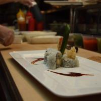 Shrimp Tempura · Shrimp and vegetables. Lightly battered and deep fried, served with tempura sauce, includes ...