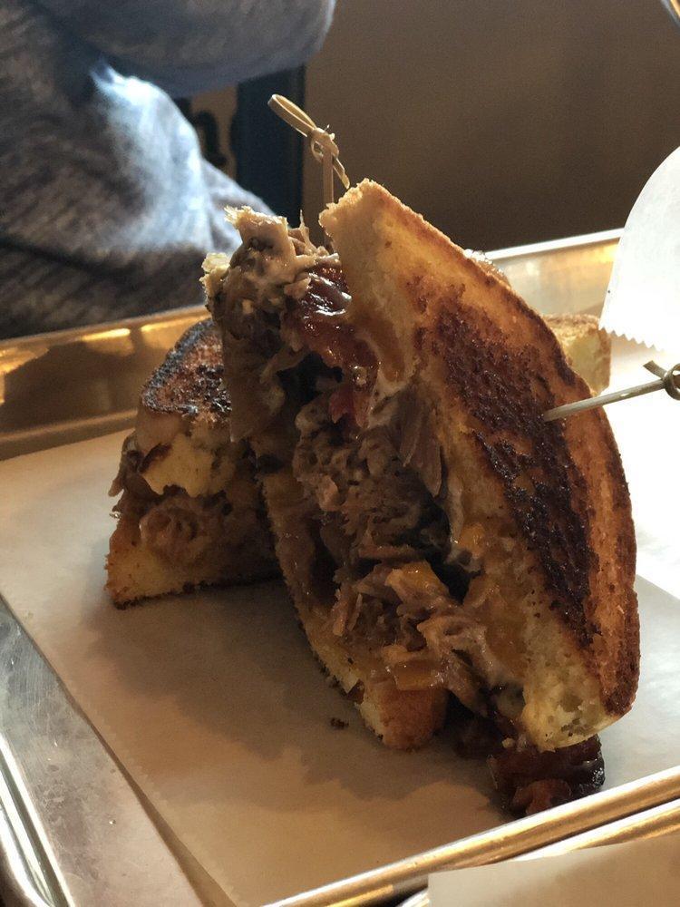 Pulled Pork Grilled Cheese Sandwich · 