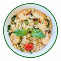 Spicy Fried Rice · Stir-fried with bell pepper, onion, carrot, garlic, thai chili, basil, special cooking sauce.