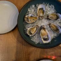 Half Dozen Raw Oysters with Sorrel and Chive Migmonette · 