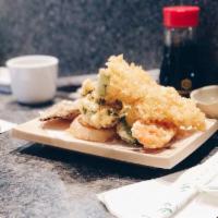 Mixed Tempura · Seasonal vegetables and shrimp.