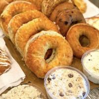 Dozen · Twelve bagels of your choice.
**Please specify if you would like bagels sliced