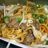 Combination Chow Mein · Chow Mein Stri fried with Beef, Chicken, Shrimp, Cabbage, Celery, Carrots and Onion.