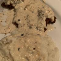 Country Fried Steak · Certified Angus Beef breaded, fried and topped with country gravy. Served with mashed potato...