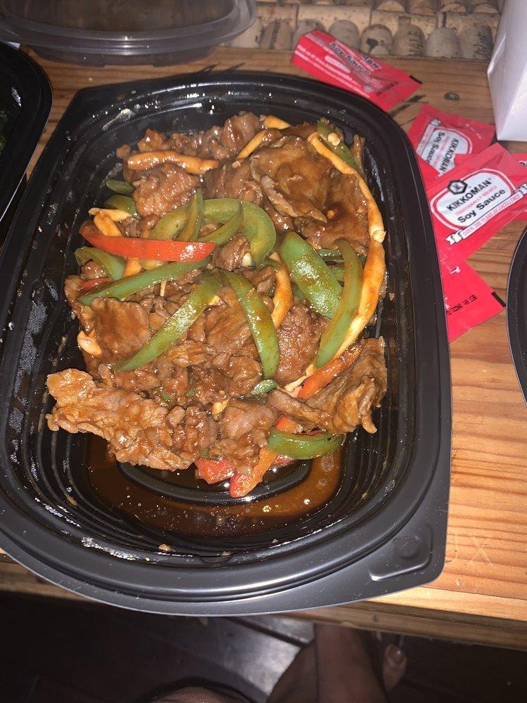 The Red Devil Beef Dinner · Bell pepper, mushroom and blended hot spices. Spicy.