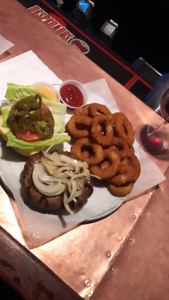 Cajun Burger · 100% fresh ground Angus beef with Cajun spices, grilled onions, lettuce, tomato, jalapeno and Cajun sauce. Served with choice of side.