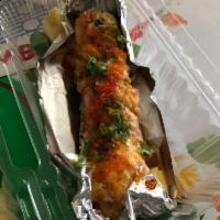 Lion King Baked Roll · Avocado, crab. Out: salmon, tobiko, unagi sauce.