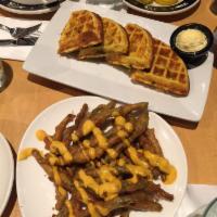 Roasted Green Chile and Cornbread Waffles · 