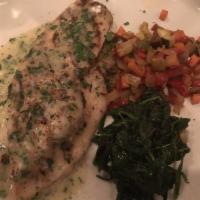 Grilled Red Snapper · Comes with vegetable ratatouille napped in garlic and olive oil.
