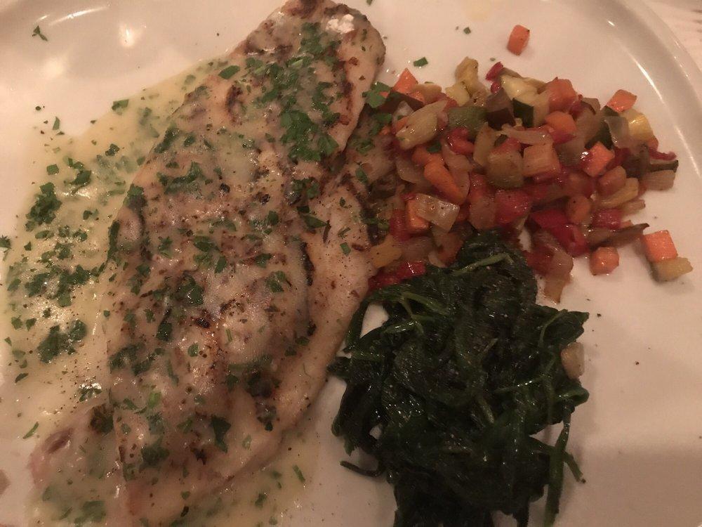 Grilled Red Snapper · Comes with vegetable ratatouille napped in garlic and olive oil.