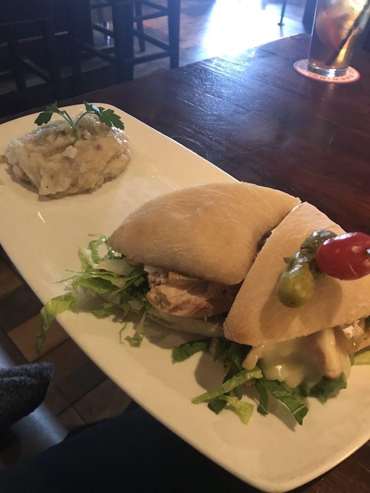 Rotisserie Chicken with Melted Brie Sandwich · Cold smoked granny smith apples, mayonnaise, grilled ciabatta.