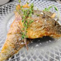 Sea Bream · Fillet, butter garlic and lime sauce. All fish are available upon request with home-made fis...
