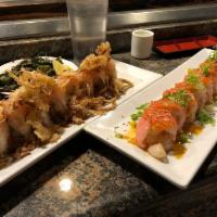 Spicy Albacore Roll · Spicy albacore, cucumber, sprouts, sesame.