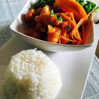 Orange Chicken · battered chicken in tangy orange sauce