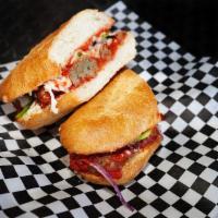Meatball Sandwich · comes with onion bell peppers and olives.