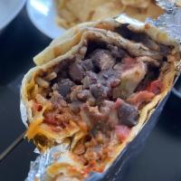 Soyrizo Burrito · Choice of beans, rice, pico de gallo, and tortilla or try it naked with lettuce. Comes with ...