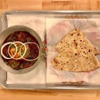 Goat Beets · Shredded root-beets cooked with our dry masala then mixed with chunks of goat meat on the bo...
