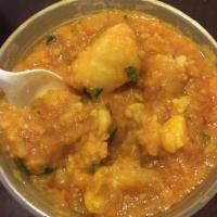 Aloo Gobi · Fresh cauliflower and potatoes cooked in mild sauce and herbs.